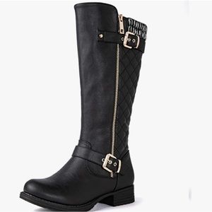 NWOT- Global Win knee High Buckle Boots